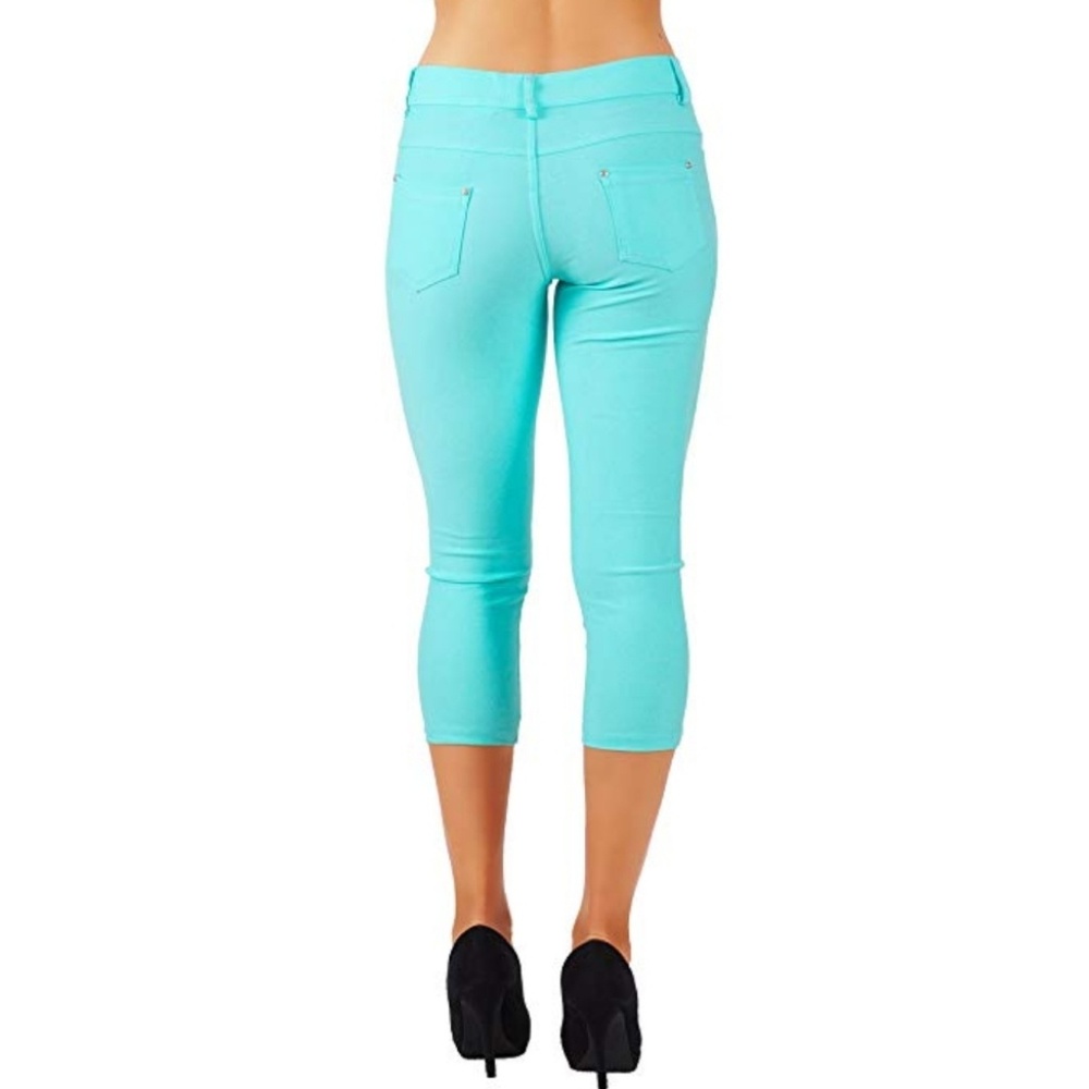 Jean Look Jeggings Slim Fit Pull Up Pants  - Picture 2 of 5